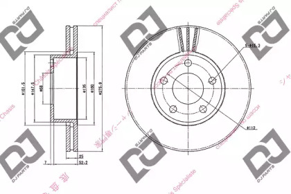 Тормозной диск DJ PARTS BD1928